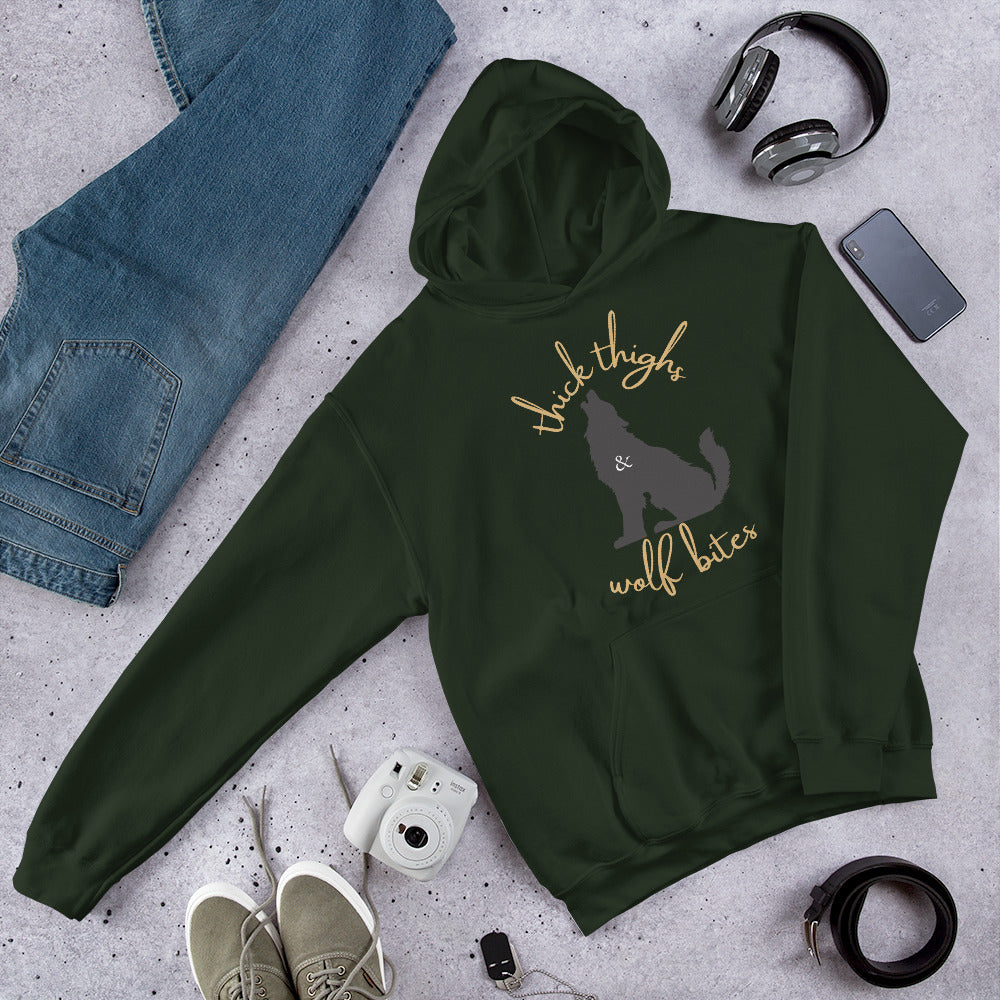 Thick Thighs and Wolf Bites Hoodie