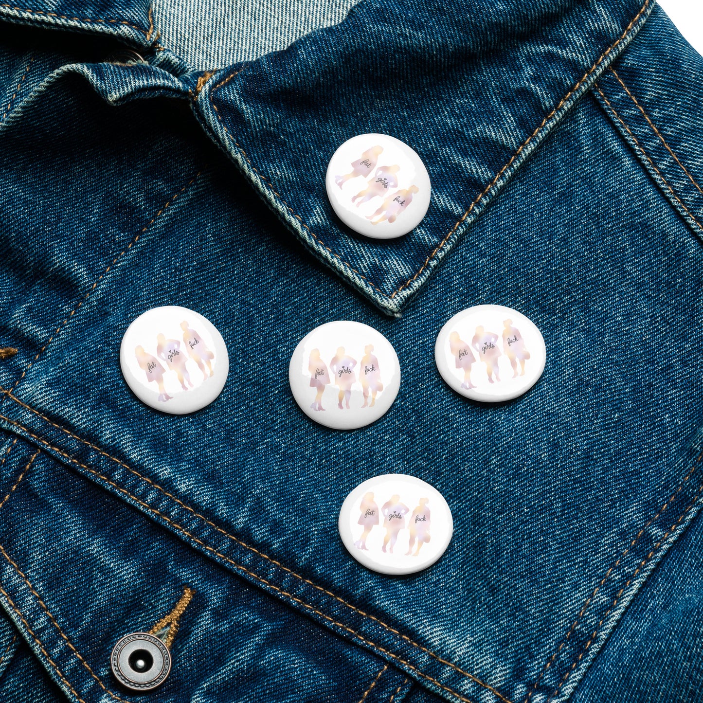 Fat Girls Fuck Button Pins