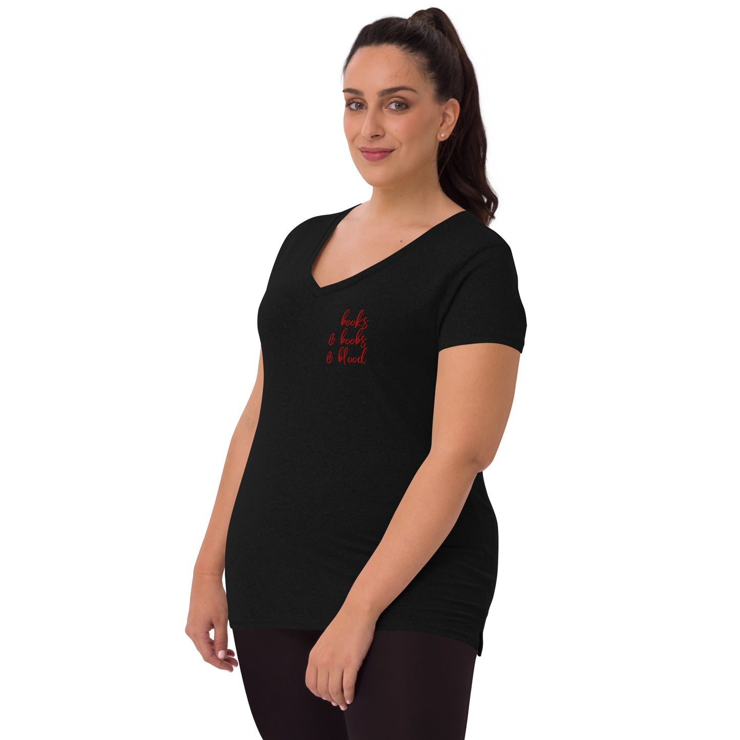 Bookish Vampire V-neck T-shirt