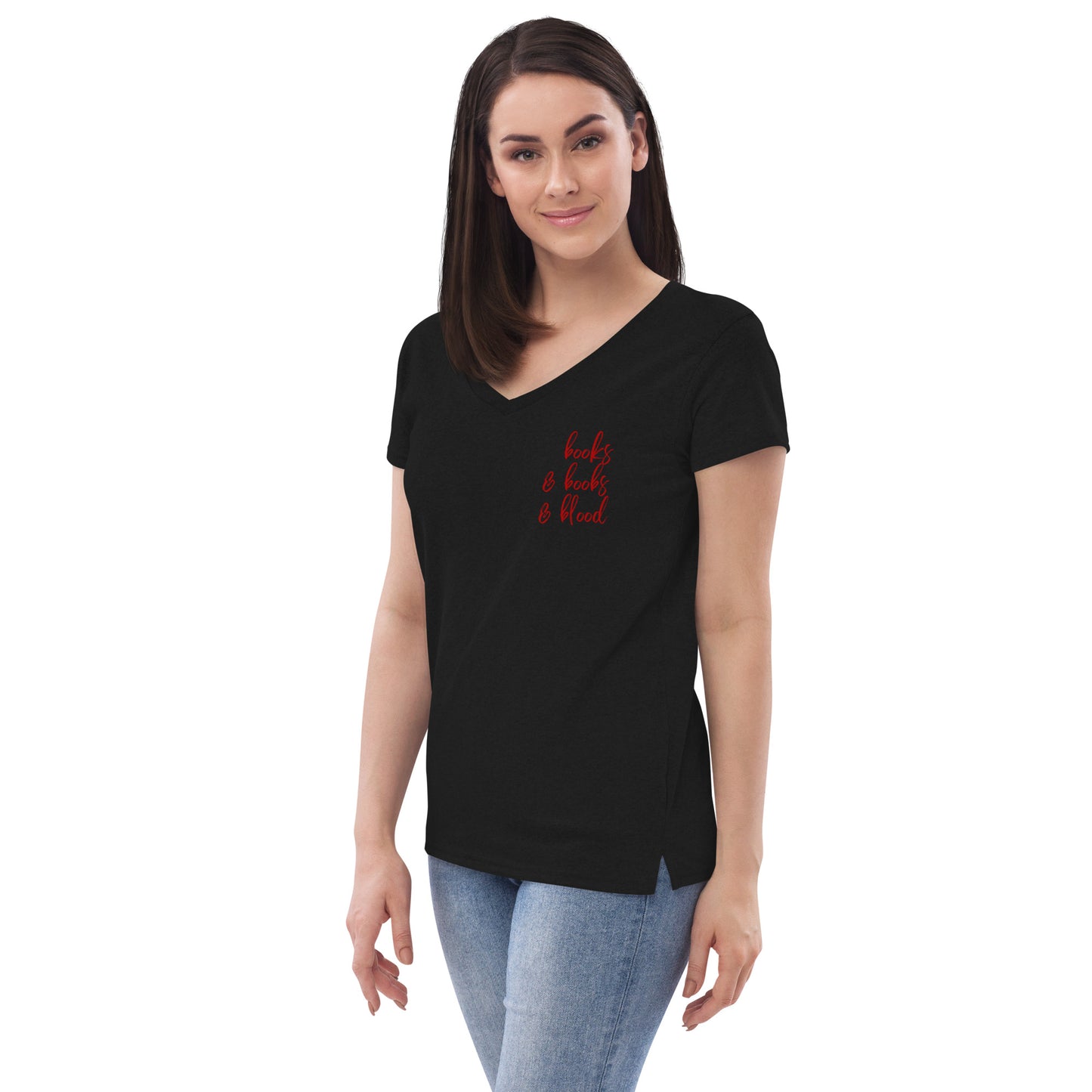 Bookish Vampire V-neck T-shirt