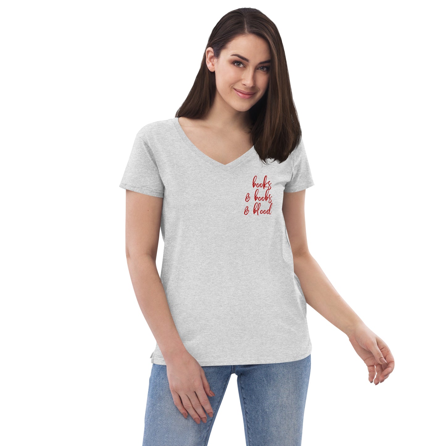 Bookish Vampire V-neck T-shirt