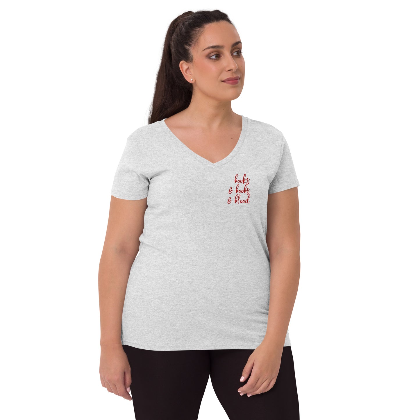 Bookish Vampire V-neck T-shirt